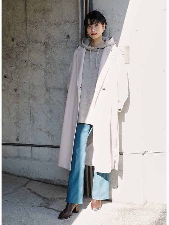 ”20AW RECOMMEND OUTER” WASHABLE CHESTER LONG COAT #L.BEIGE