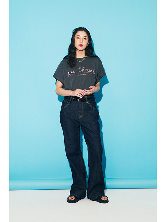 AZUL DENIM Center Press Flare Denim LOOK#05