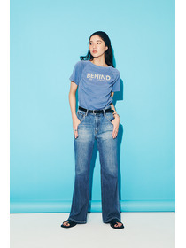 AZUL DENIM Center Press Flare Denim LOOK#03