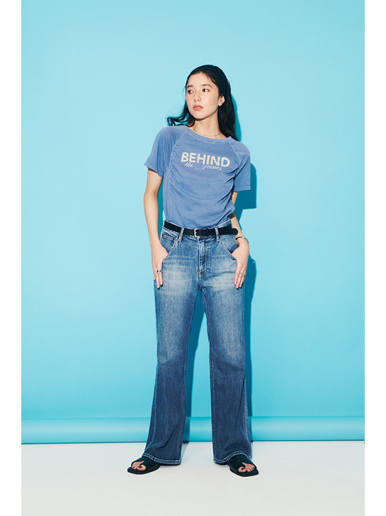 AZUL DENIM Center Press Flare Denim LOOK#03