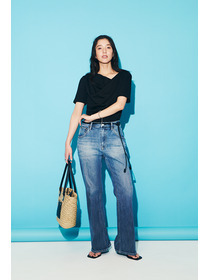 AZUL DENIM Center Press Flare Denim LOOK#01