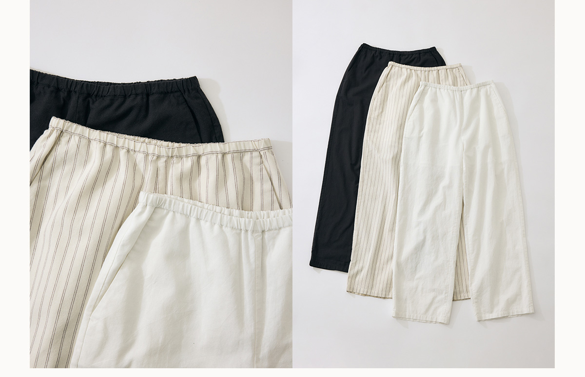 フレンチリネンCOOLMAXイージーパンツ