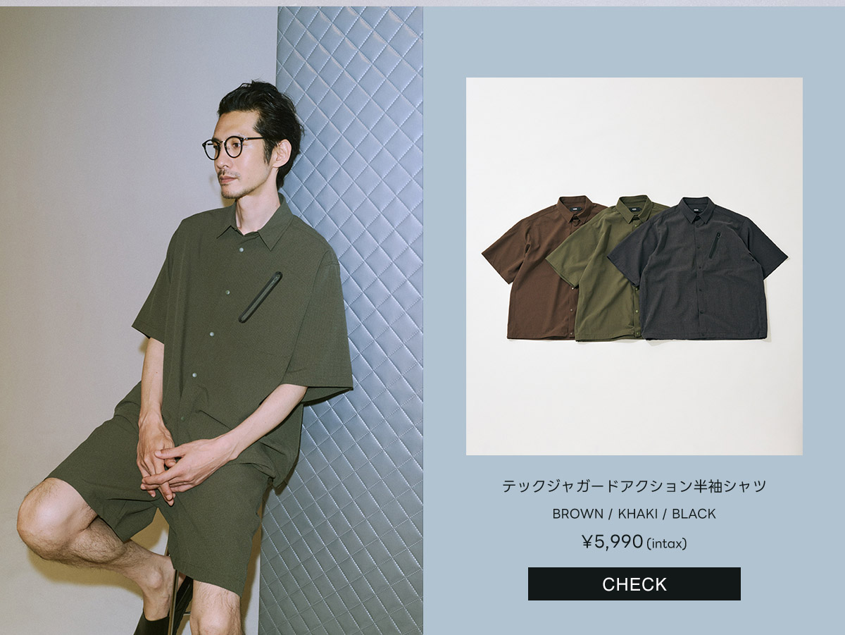 テックジャガードアクション半袖シャツ