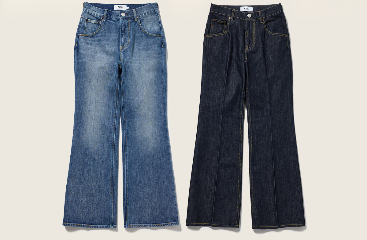 AZUL DENIM センタープレスフレアデニム／AZUL DENIM センタープレスフレアデニム