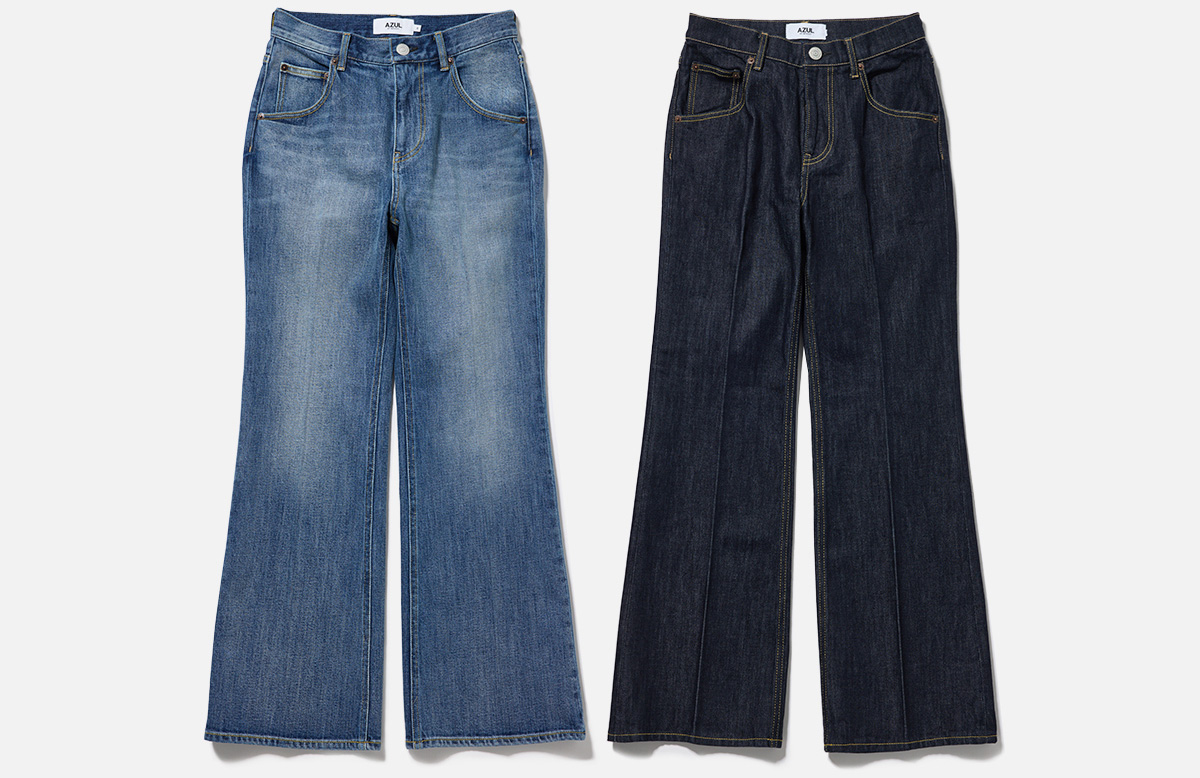 AZUL DENIM センタープレスフレアデニム／AZUL DENIM センタープレスフレアデニム