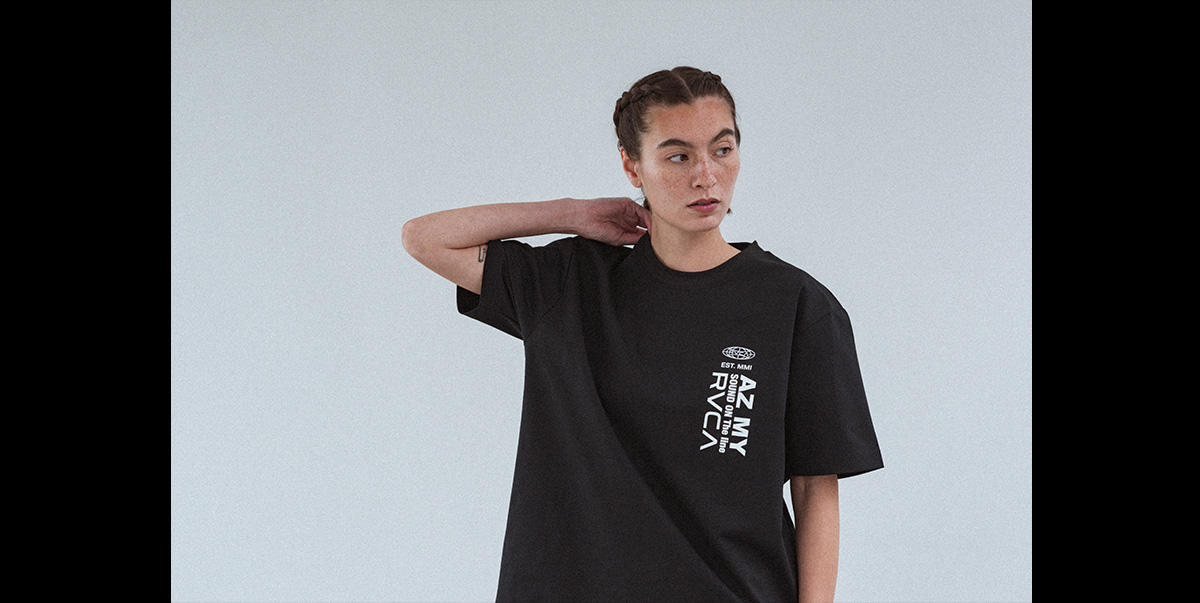 RVCA×AZULバックプリントTEE