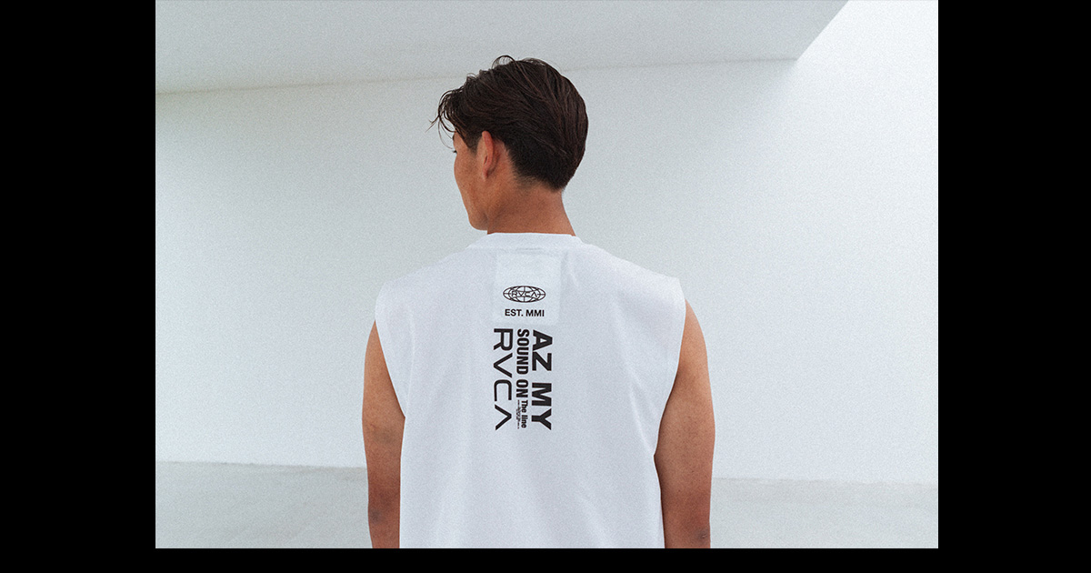RVCA×AZULバックプリントノースリーブ