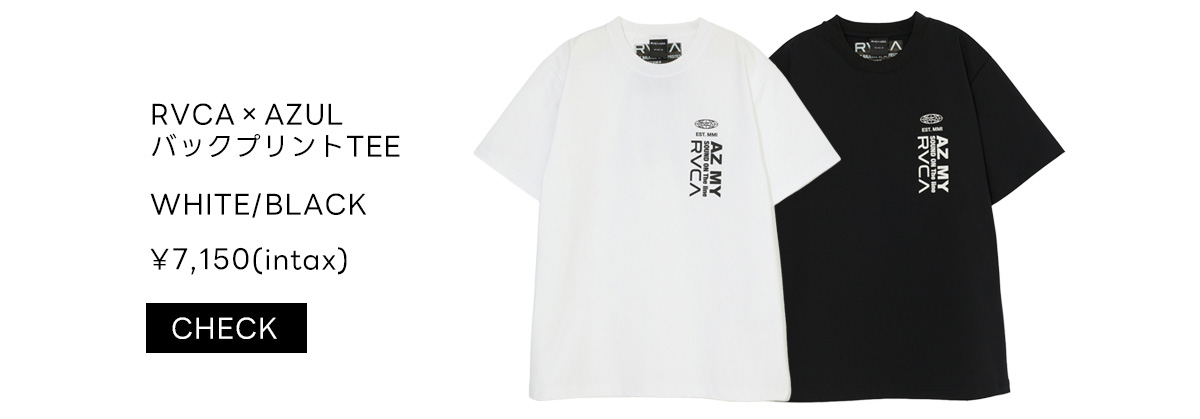 RVCA×AZULバックプリントTEE