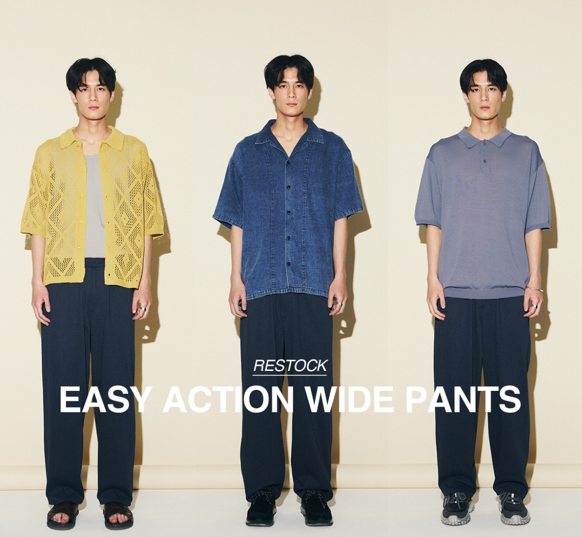 RESTOCK EASY ACTION WIDE PANTS