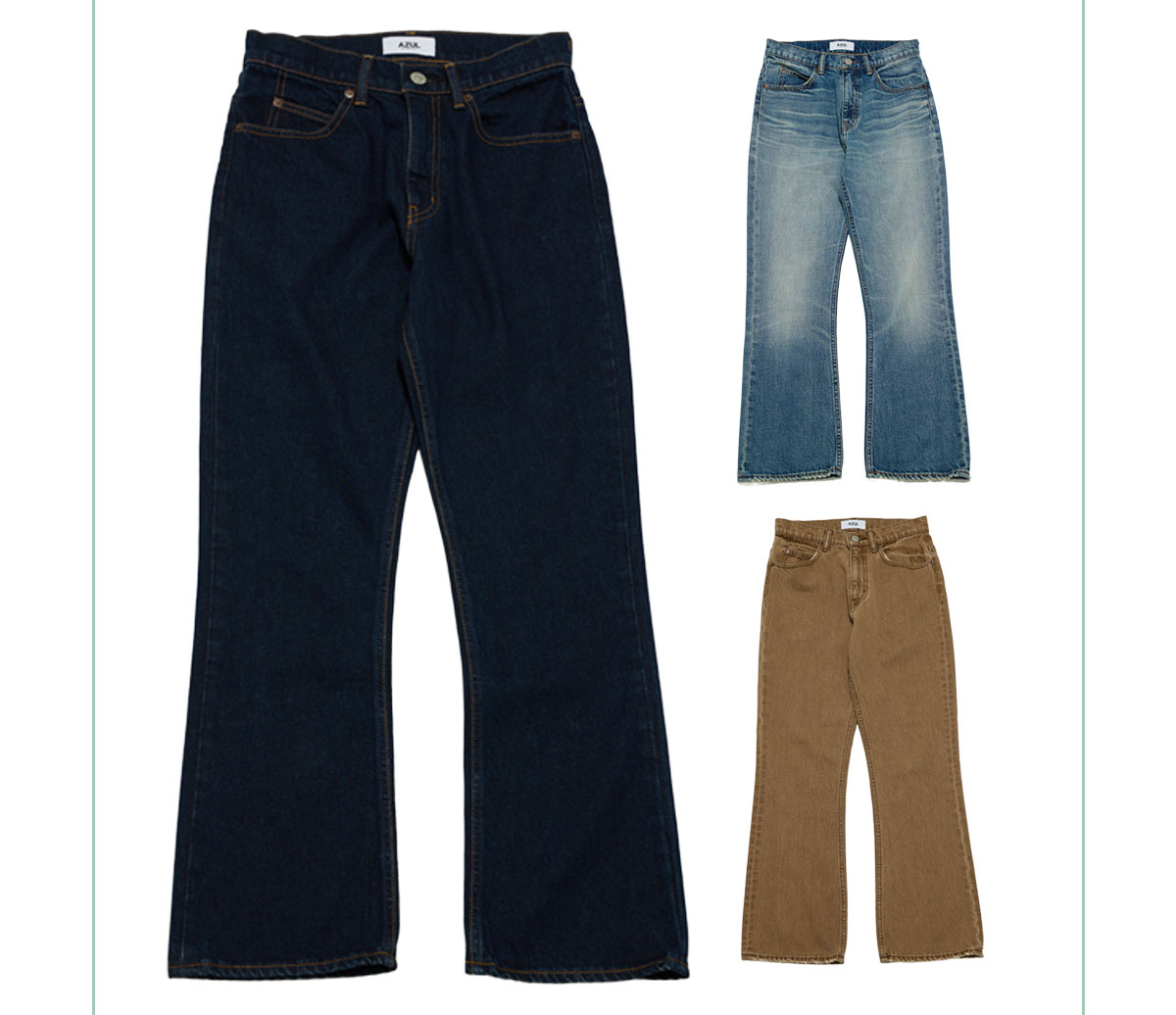 AZUL DENIM セミフレアデニム