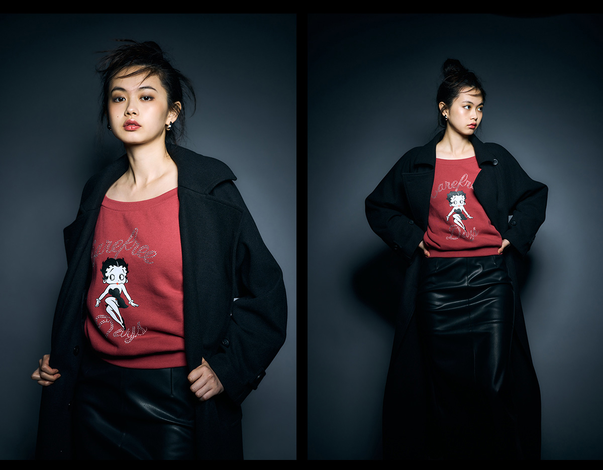 AZUL×BETTY オフショルスウェット