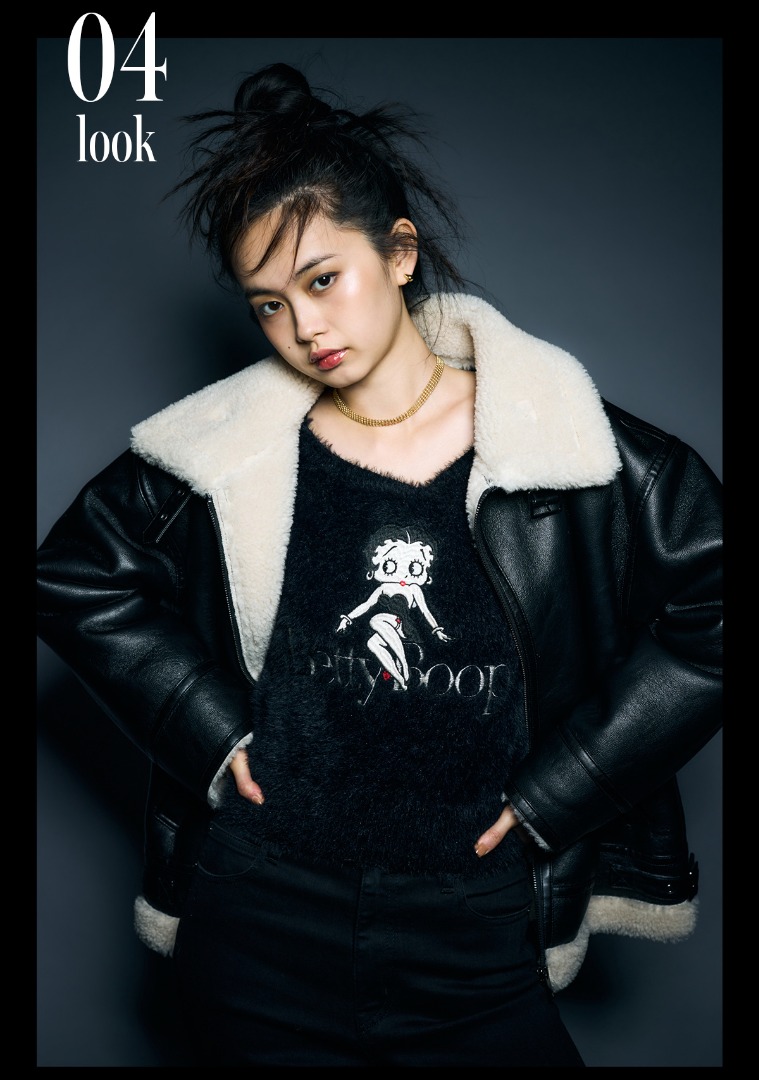 AZUL×BETTY シャギーニット