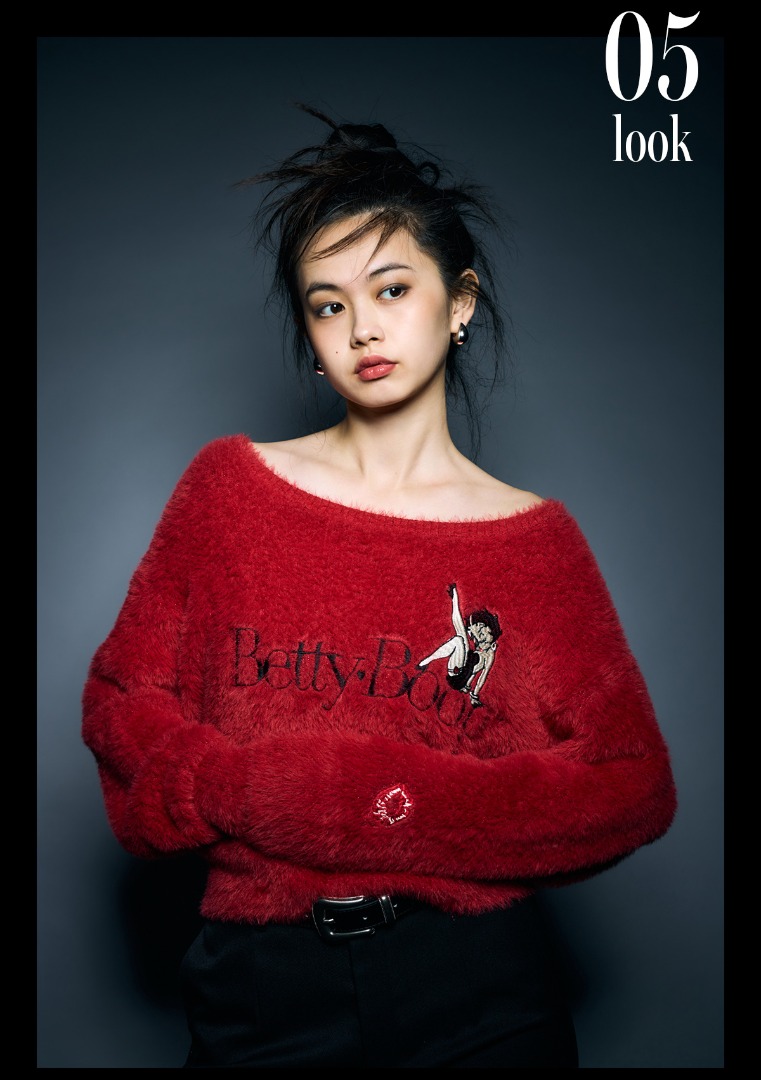 AZUL×BETTY シャギーニット